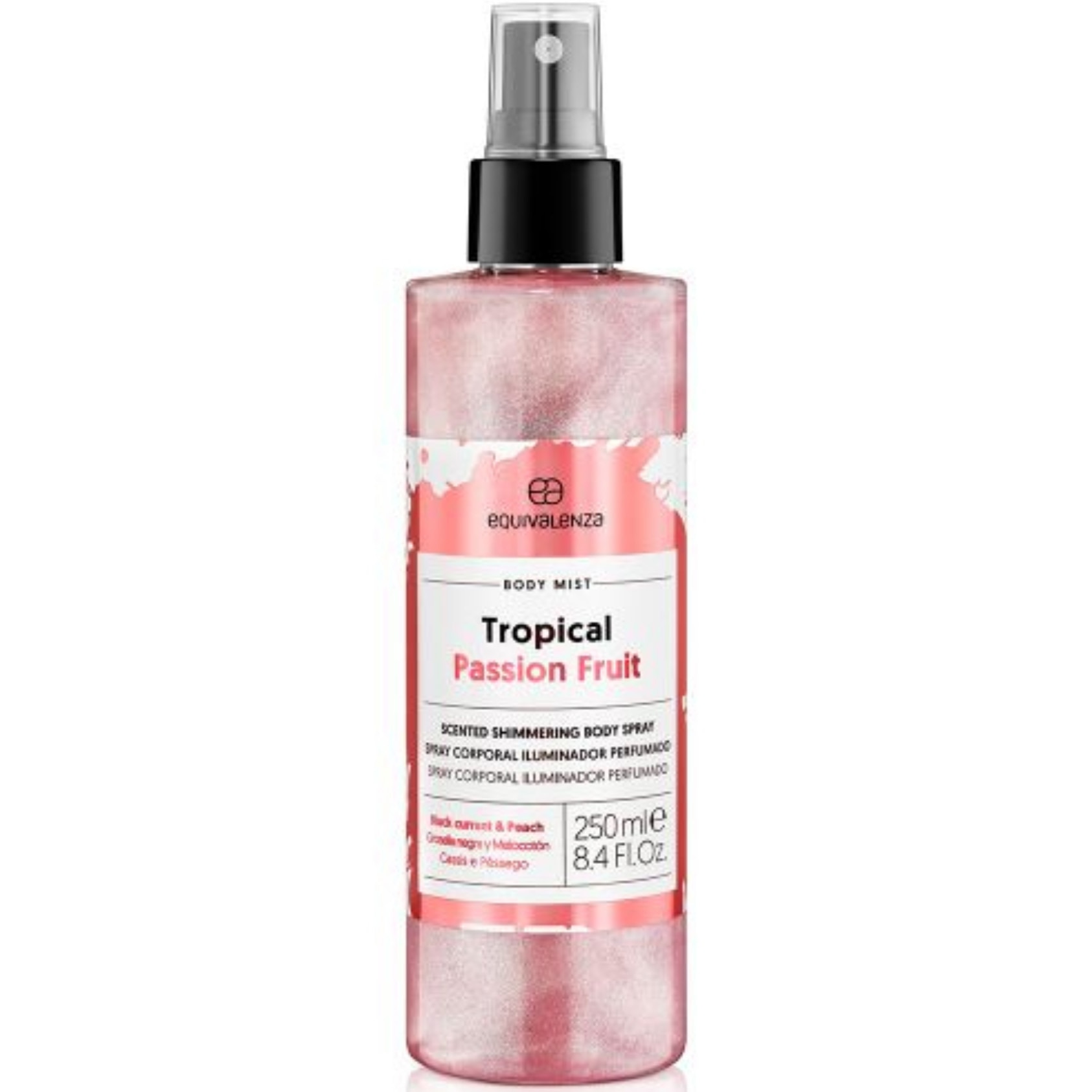 Spray de corp iluminator Equivalenza Tropical Passion Fruit, 250 ml