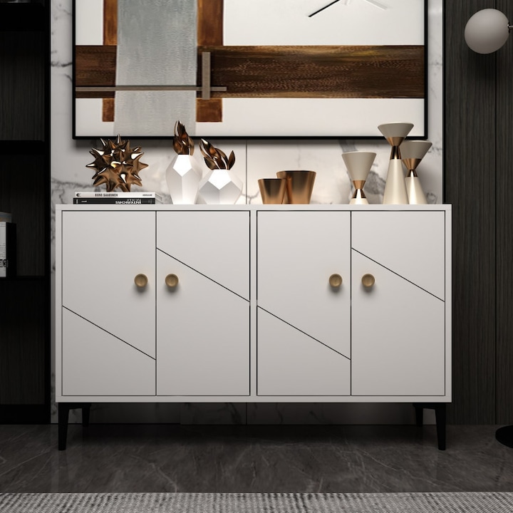Шкаф за телевизор Myria 120x75x30 см Бял