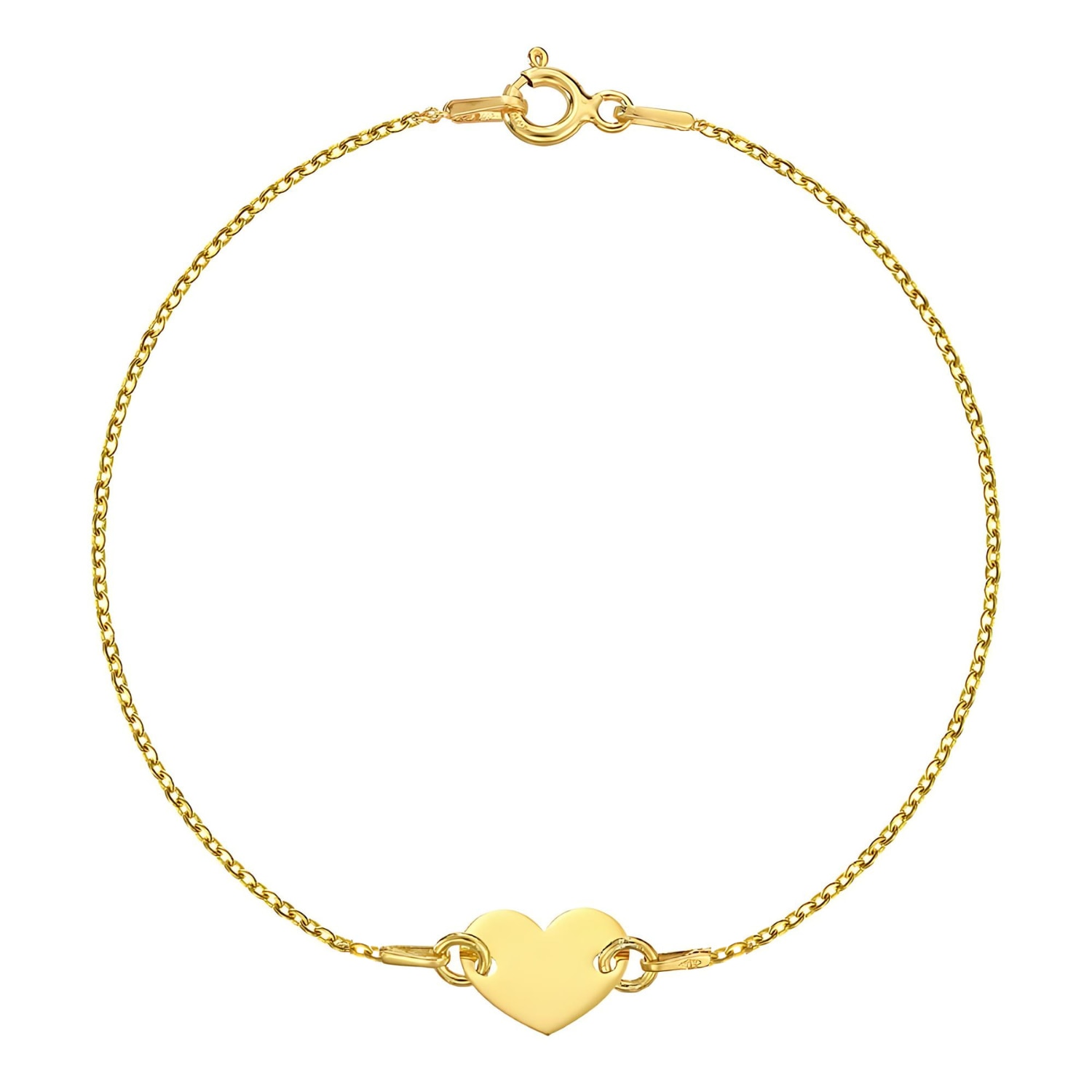 Bratara Aur 585 - 14K cu charm Heart - Inima - 17cm