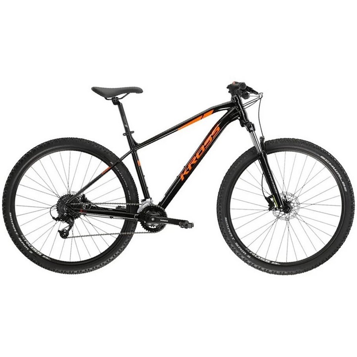 Велосипед MTB Kross Level 1.0, 29", Размер M, Черен/Оранжев