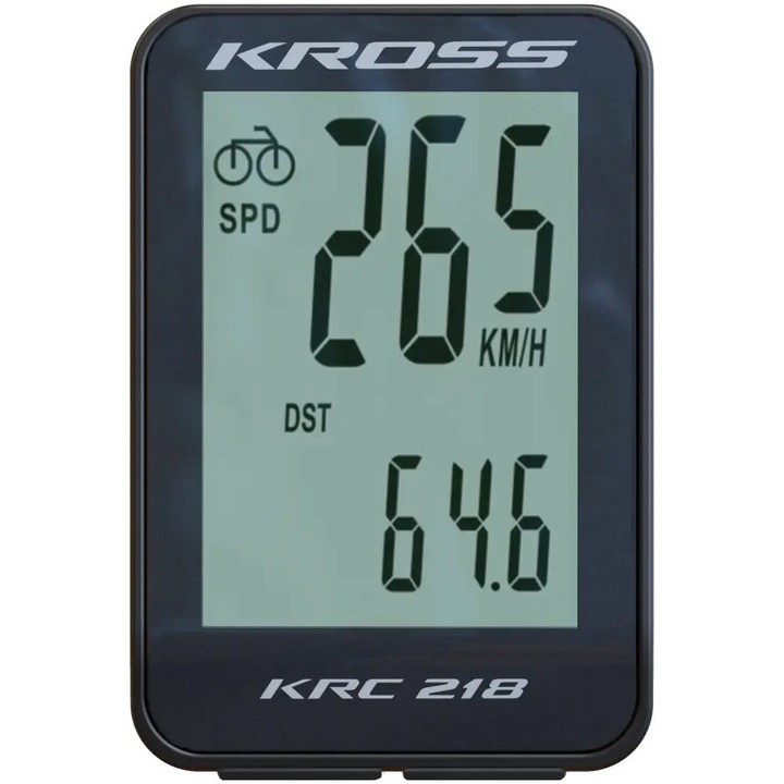 Велокомпютър Kross KRC 218, 18 функции, Черен