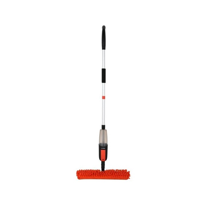 Mop cu pulverizator, Lund, capacitate recipient lichid 350 ml, metal, microfibra