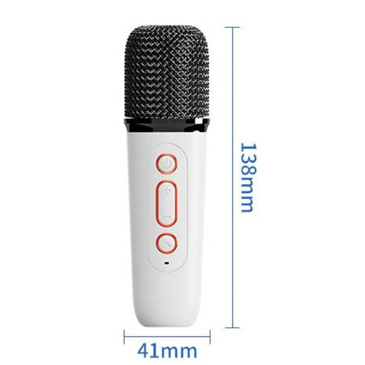 Difuzor Bluetooth, design All-in-One, portabil, sunet surround 3D, durata de viata foarte lunga a bateriei, efecte de iluminare RGB, alb