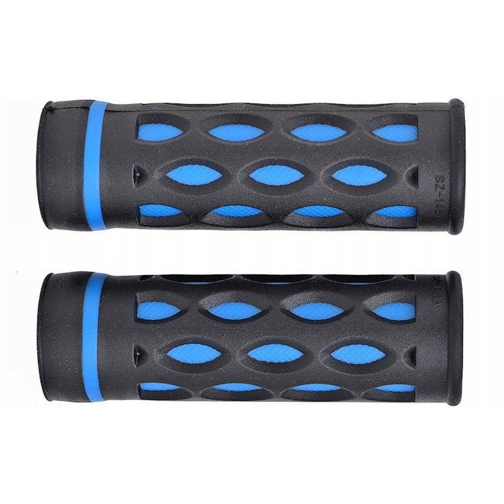 Set 2 Mansoane Bicicleta, Prox, GP-48A, Pentru Copii, 95 mm, TPE/TPR, Negru/Albastru