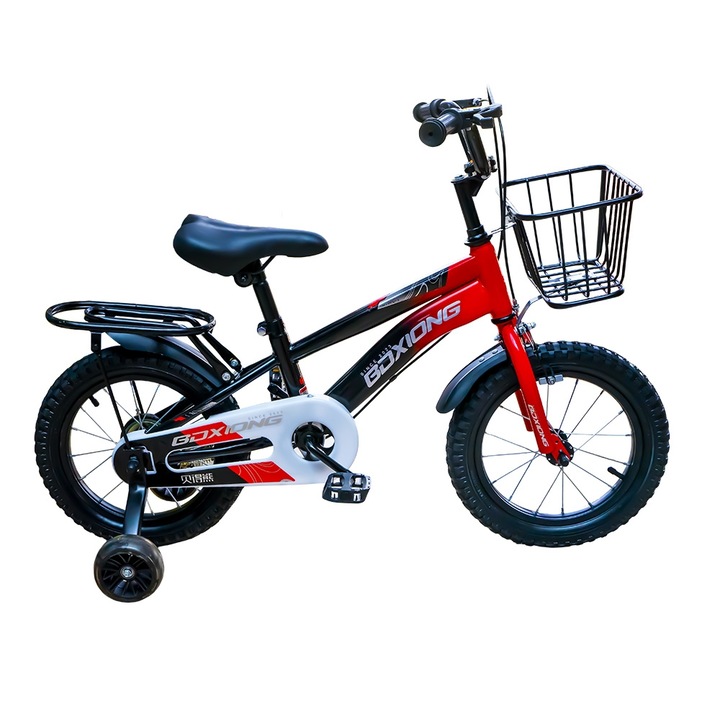 Go Kart Bike 801-14, 14 цола, за деца, 3-5 години, помощни колела, багажник, кошница