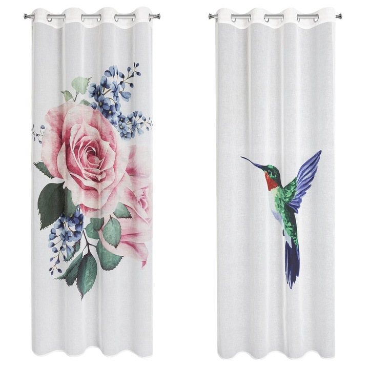 2 db LIA Eurofirany 140 x 260 cm fehér függöny szett