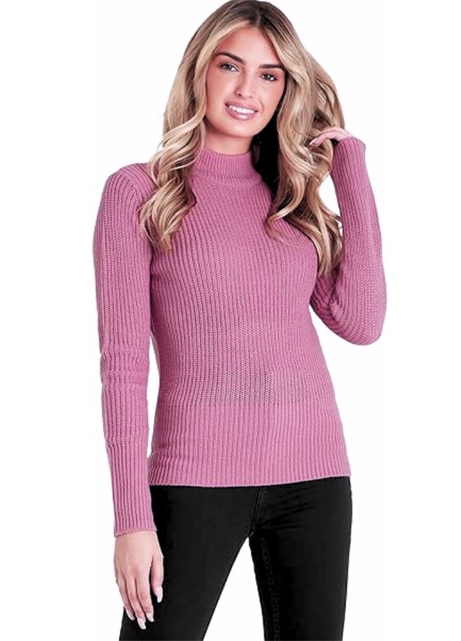 Női CityComfort hosszú ujjú pulóver Modern Kényelmes Meleg Finom Anyag Méret L Halványlila