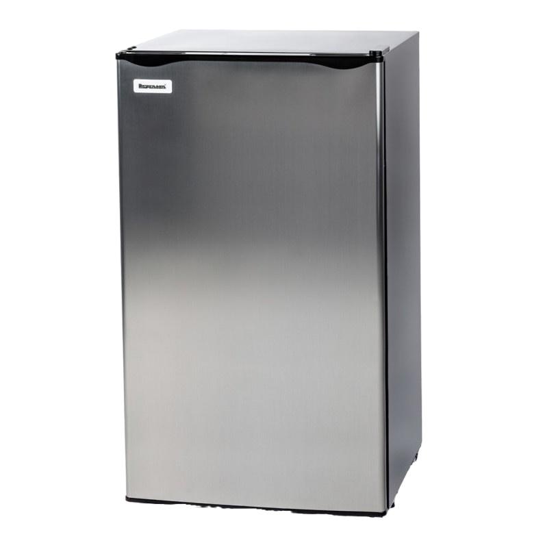 Frigider cu congelator, Ravanson, clasa E, 81 l, 470 x 830 mm, argintiu