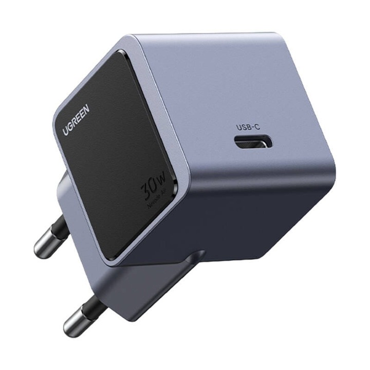 Мрежово зарядно, Ugreen, Nexode Air, 30W, USB-C, сиво