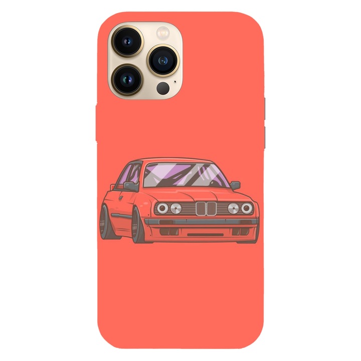 Калъф за телефон, съвместим с Apple iPhone 13 Mini, Vice versa, модел bmw E30 M3 Red Lines, силикон, TPU