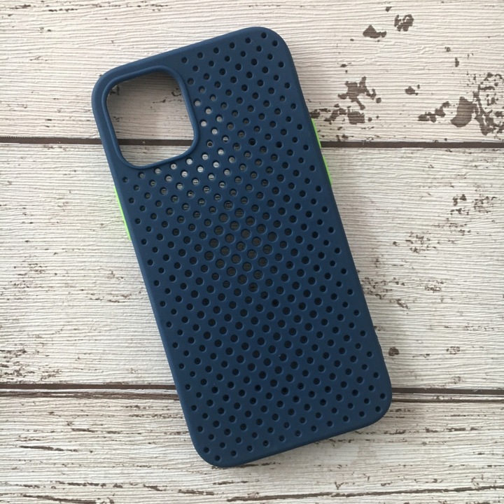 Кейс, съвместим с Apple iPhone 12 Mini Silicon Breath Dark blue
