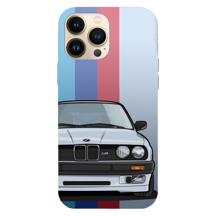Калъф за телефон, съвместим с Apple iPhone 13 Mini, Viceversa, модел E30 BMW Silver Edition, Silicon, TPU