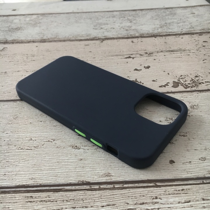 Husa compatibila cu Apple iPhone 12 Mini Silicon Solid Albastru inchis