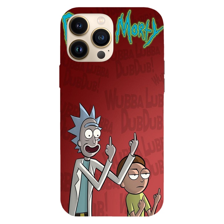 Telefontok kompatibilis: Apple iPhone 15, Viceversa, Hello Rick and Morty modell, szilícium, TPU