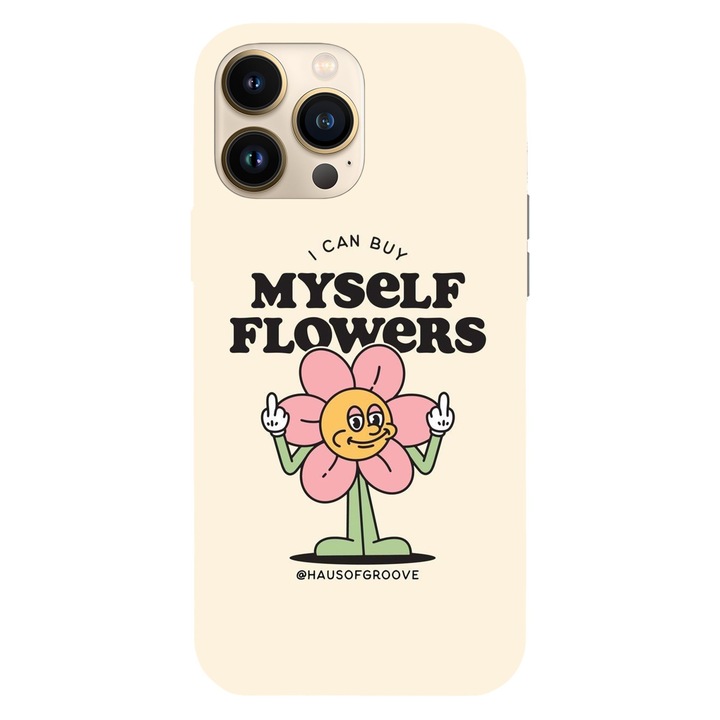 Husa telefon compatibila cu Apple iPhone 15, Viceversa, model i Can buy myself flowers, Silicon, TPU
