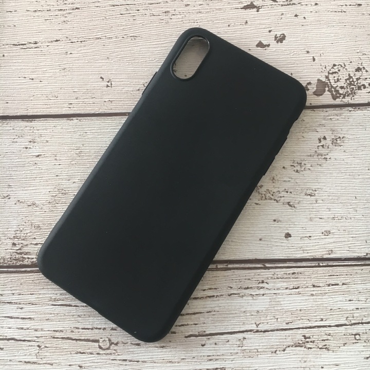 Husa compatibila cu Apple iPhone XS Max Silicon Matte Neagra