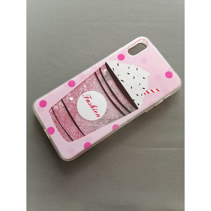 A tok kompatibilis az Apple iPhone XS Max Liquid Glitter Design kávéval