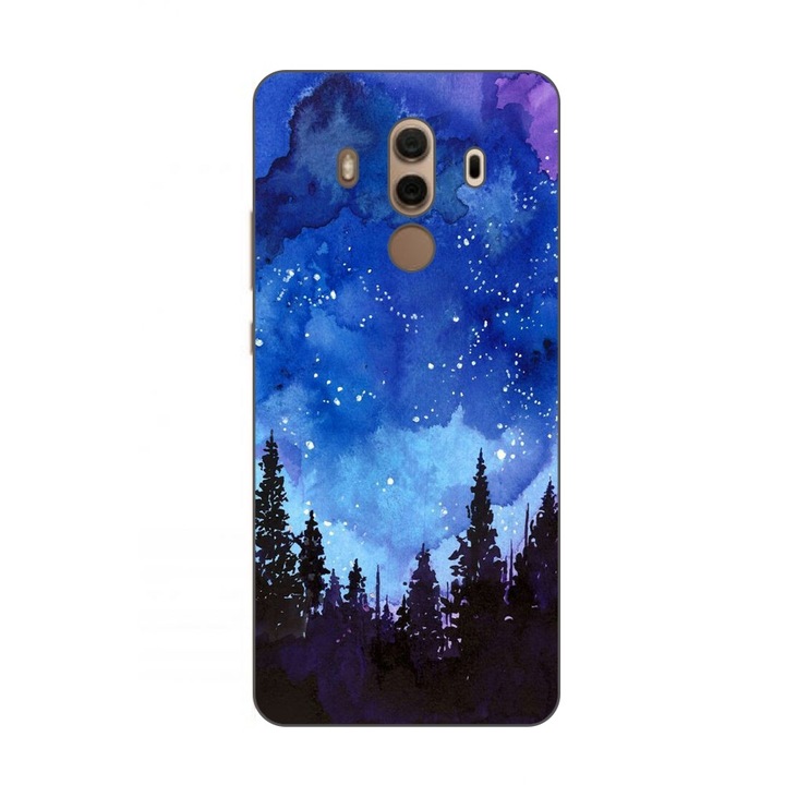 Капак, съвместим с Huawei Mate 10 Pro Silicon Gel Tpu Модел Night Forest