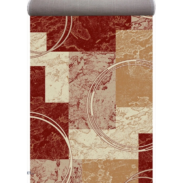 Килим тип пътека Moderna, Home Vista, Lotos 15001, Червен, 80x300 см