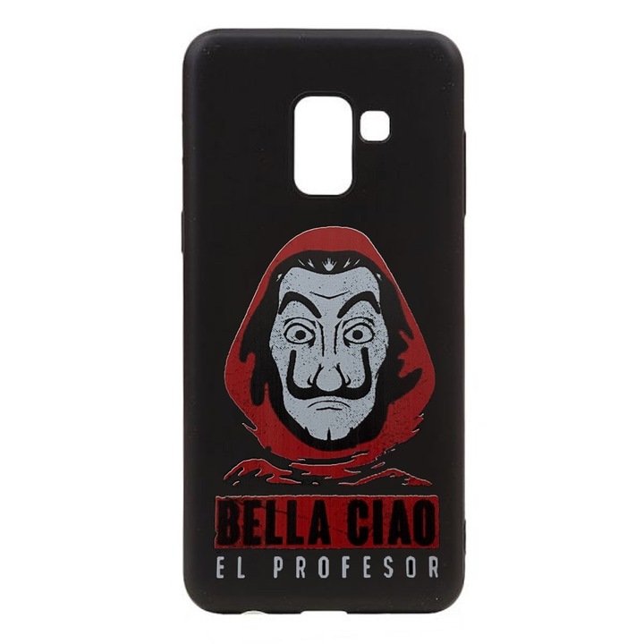 Husa compatibila cu Samsung Galaxy A6 2018 Silicon Gel Tpu Model La Casa de Papel Bella Ciao El Profesor