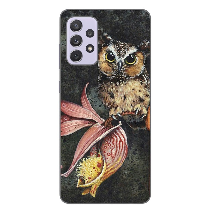 Husa compatibila cu Samsung Galaxy A72 5G Silicon Gel Tpu Model Owl Painted
