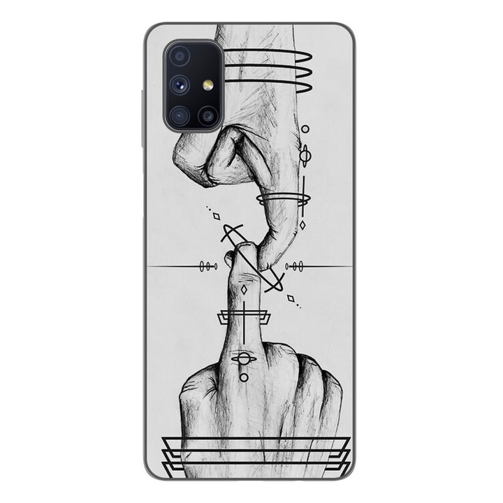 Кейс, съвместим с Samsung Galaxy M51 Silicon Gel Tpu Model Universe Touch