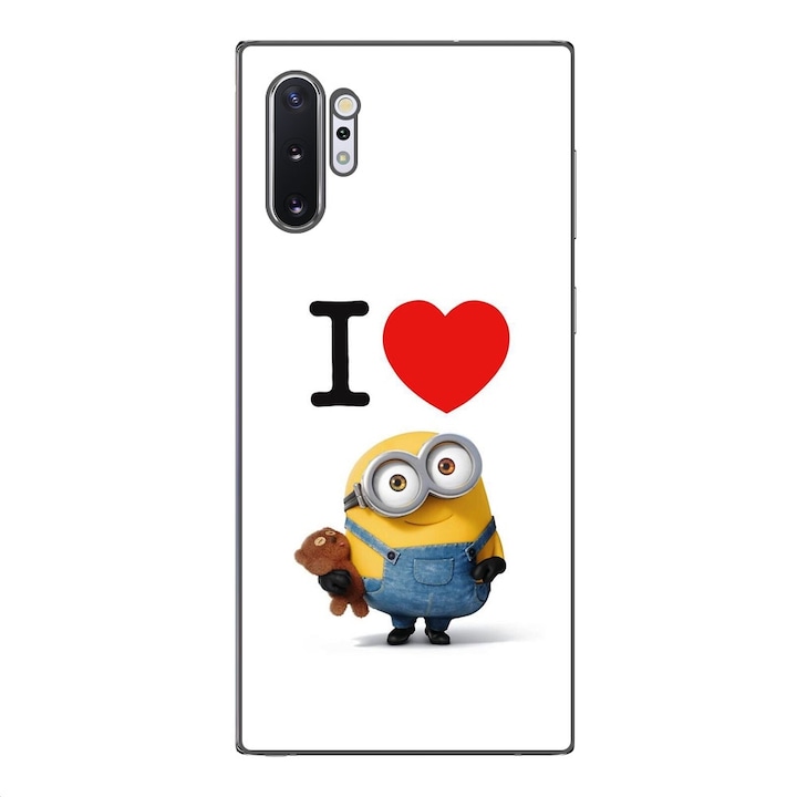 Калъф, съвместим с модел Samsung Galaxy Note 10 Plus Silicon Gel Tpu I Love Minions