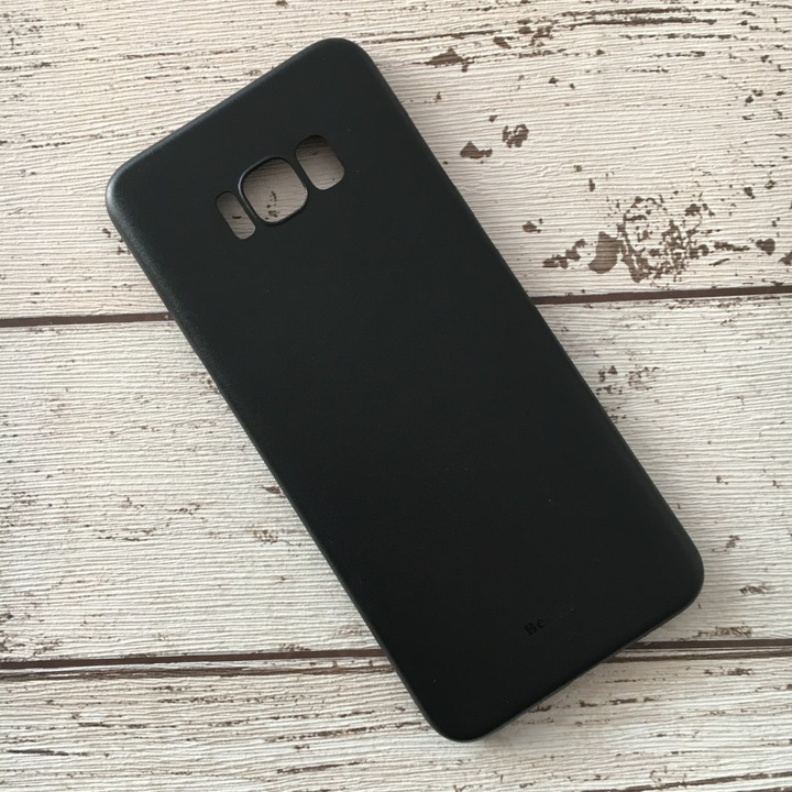 Калъф, съвместим с Samsung Galaxy S8+ Plus Plastic Ultra Slim Banks Black
