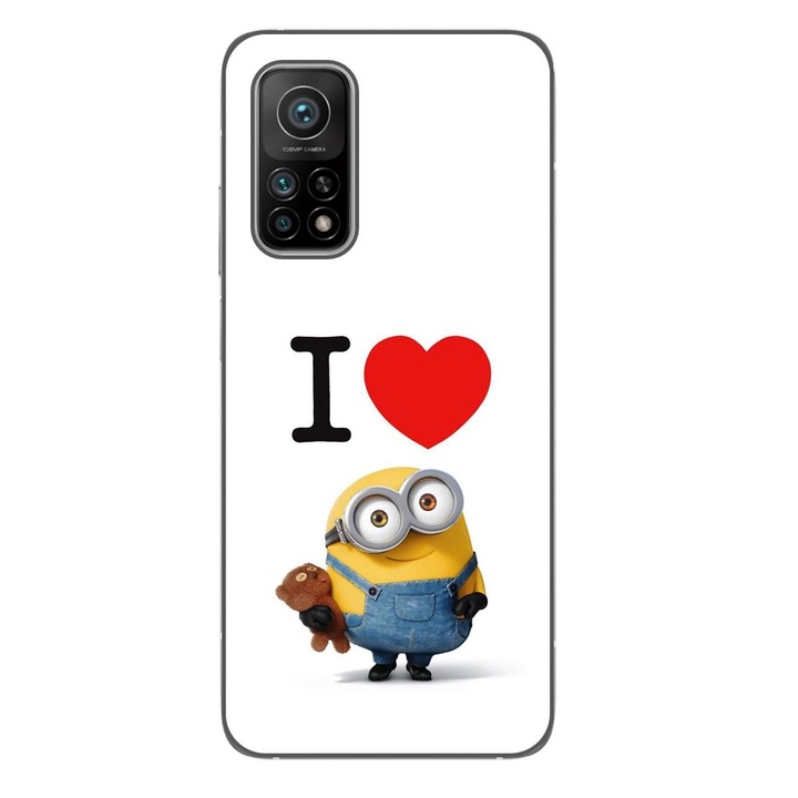 Капак, съвместим с модел Xiaomi Mi 10T Pro 5G Silicon Gel Tpu I Love Minions