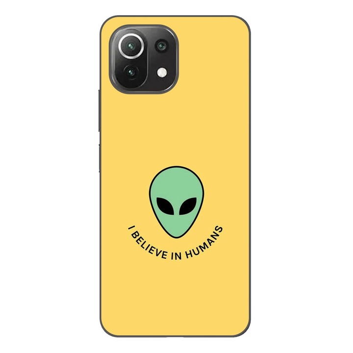 Калъф, съвместим с модел Xiaomi Mi 11 Lite 5G Silicon Gel Tpu Alien Believe In Humans