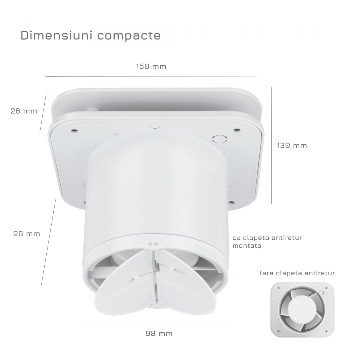 Turbionaire TREND 100 SWM Afzuigkap, Afzuiging, Ventilatie