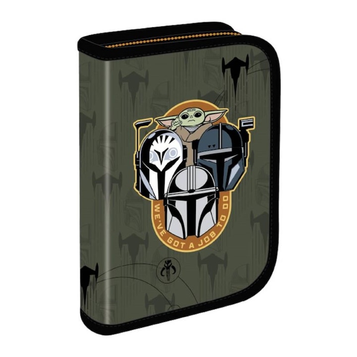 Ученически несесер CoolPack, Clipper, Mandalorian, Без съдържание, 20,5 x 13,5 x 4 cm, Многоцветен