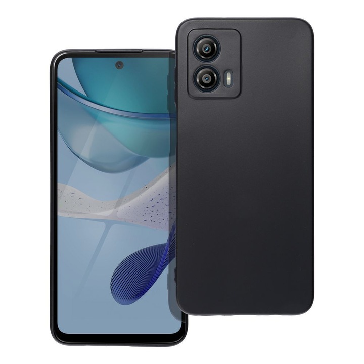 Husa telefon spate Omni din silicon pentru MOTOROLA G53, negru