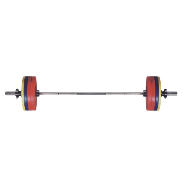 Set haltere olimpice, Master, 12 piese, cauciuc, 140 kg