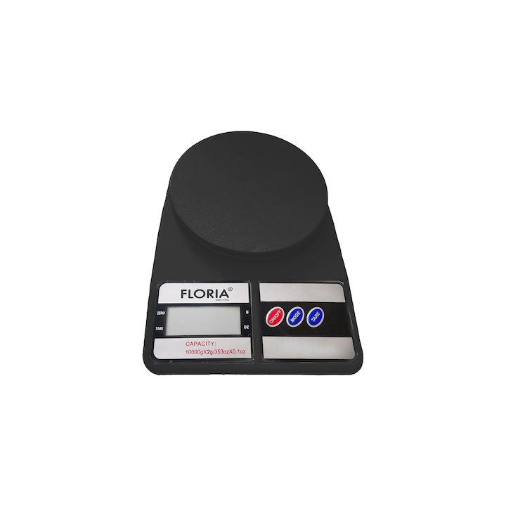 Floria ZLN9076 Цифрова кухненска везна, капацитет 2g-10, 000g, LCD дисплей, максимум 10kg