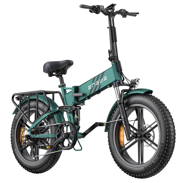 Elektromos kerékpár ENGWE Engine Pro 2.0, 750W, 52V, 16Ah, maximális autonómia 110 km, 2024-es verzió, 175*57*123 cm, zöld