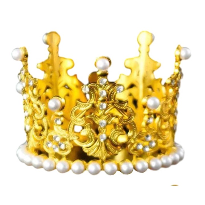 Комплект за украса на торта QttvbTna, неръждаема стомана, злато и сребро, 5.5x7.5cm, 4 части