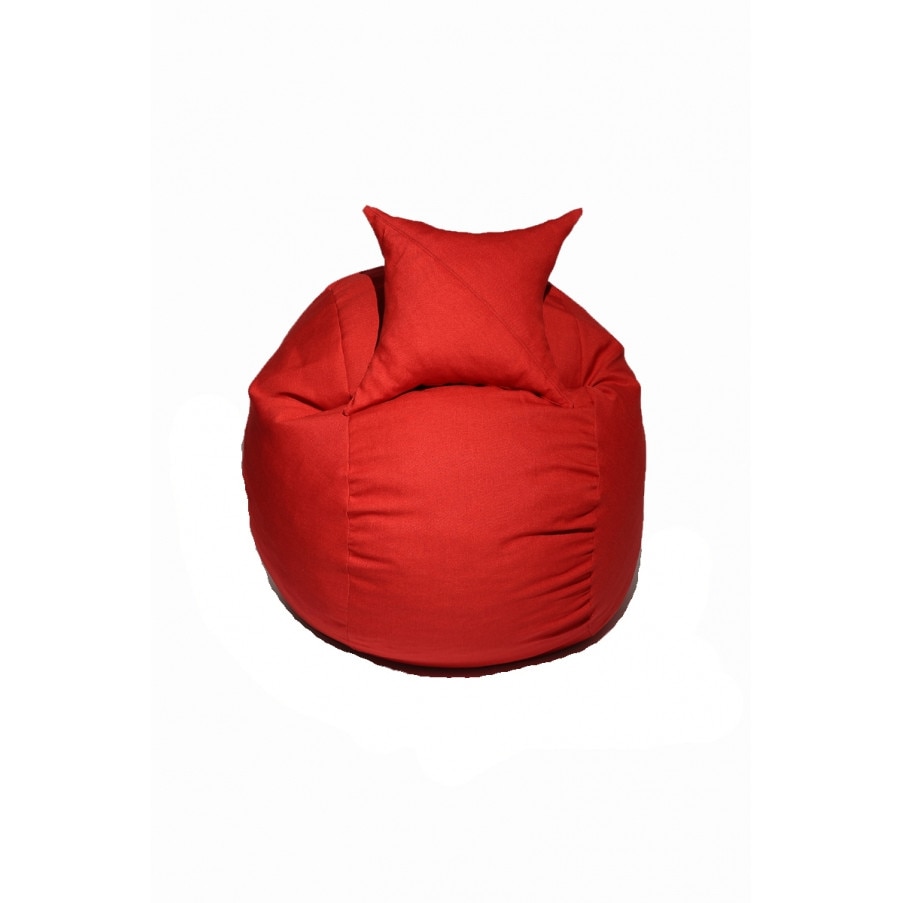 Set Fotoliu (Mediu) Matusalem + Perna decorativa - Montana Red (Gama Diamond) husa detasabila, Transformabil in pat, Fabricat in Romania, umplut cu fulgi de burete memory mix®, marca Pufrelax