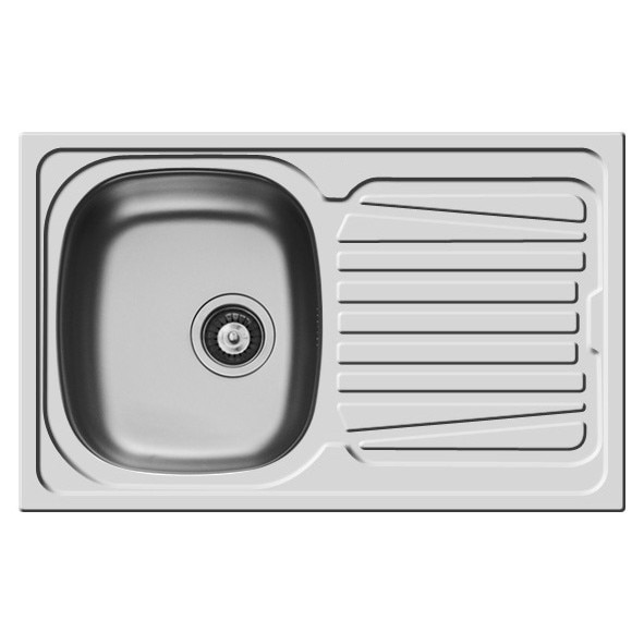 Chiuveta bucatarie Pyramis SPARTA, 790x500mm, adancime 150mm, reversibila, montare pe blat, finisaj lucios