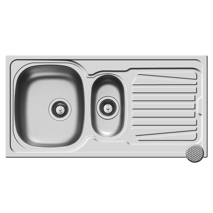 Chiuveta bucatarie Pyramis SPARTA, 1000x500mm, adancime 150mm, reversibila, montare pe blat, finisaj anticalcar