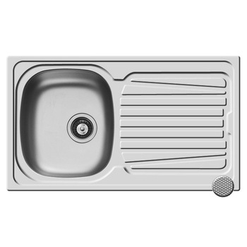 Chiuveta bucatarie Pyramis SPARTA, 860x500mm, adancime 150mm, reversibila, montare pe blat, finisaj anticalcar Chiuveta bucatarie Pyramis SPARTA, 860x500mm, adancime 150mm, reversibila, montare pe blat, finisaj anticalcar