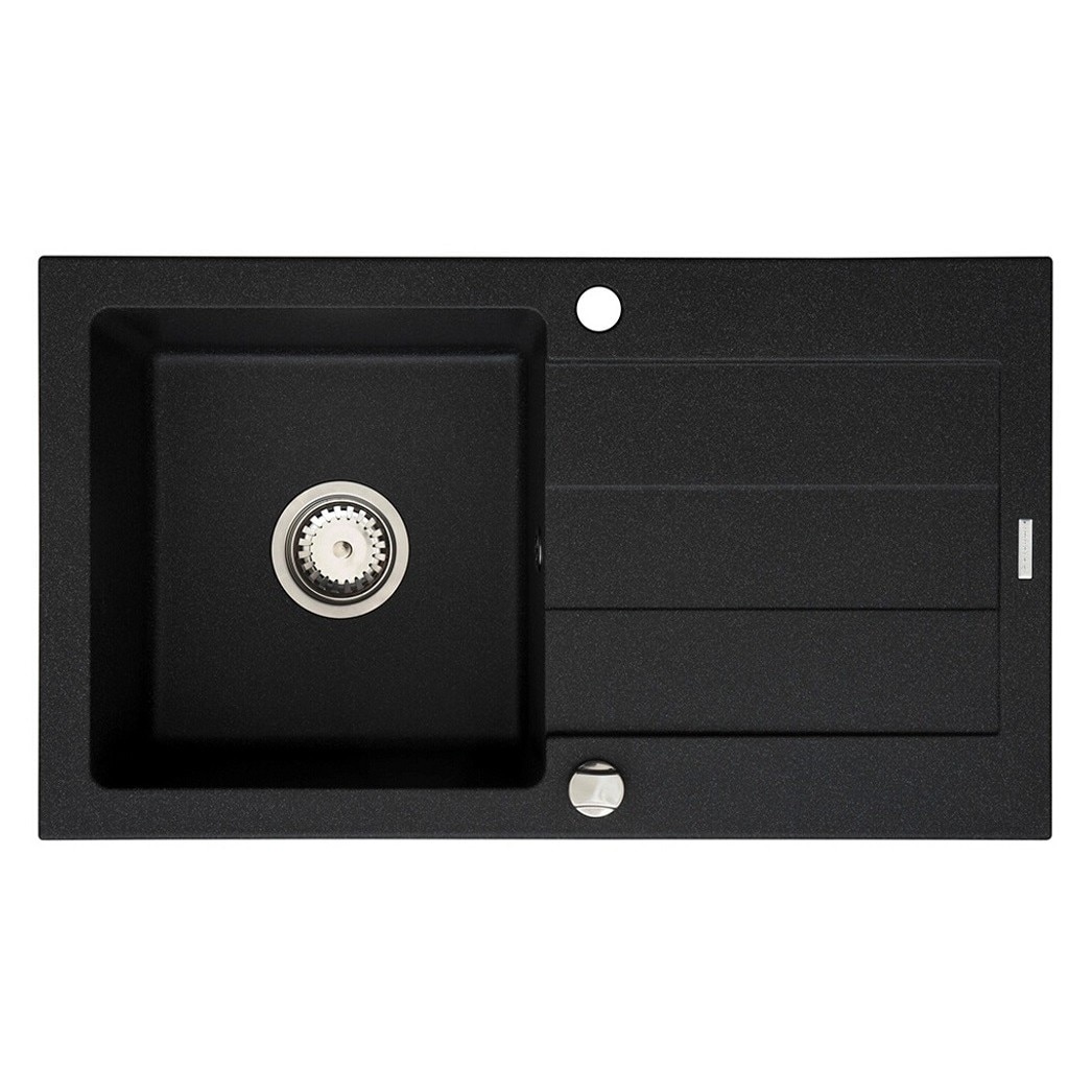 Chiuveta bucatarie Pyramis SPARTA, 760x440mm, adancime 170mm, reversibila, Pyragranite Negru