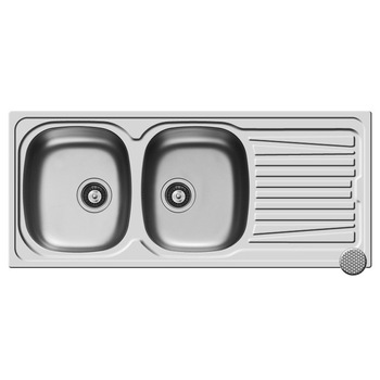 Chiuveta bucatarie Pyramis SPARTA, 1160x500mm, adancime 150mm, reversibila, montare pe blat, finisaj anticalcar Chiuveta bucatarie Pyramis SPARTA, 1160x500mm, adancime 150mm, reversibila, montare pe blat, finisaj anticalcar