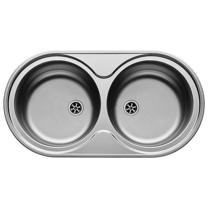 Chiuveta bucatarie Pyramis SR2, 900x480mm, adancime 150mm, montare pe blat, finisaj lucios