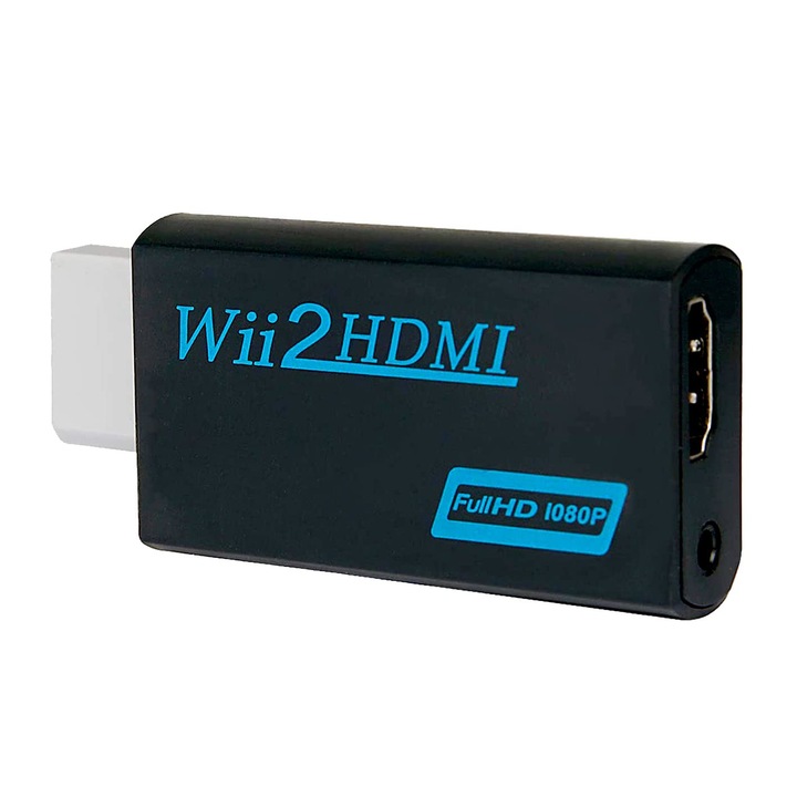 Wii-HDMI adapter, JENUOS, 1080P/720P, fekete