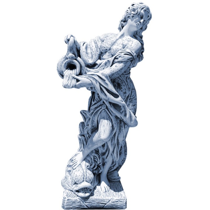 Statueta domnita cu ulcea, gri antichizat, model S16