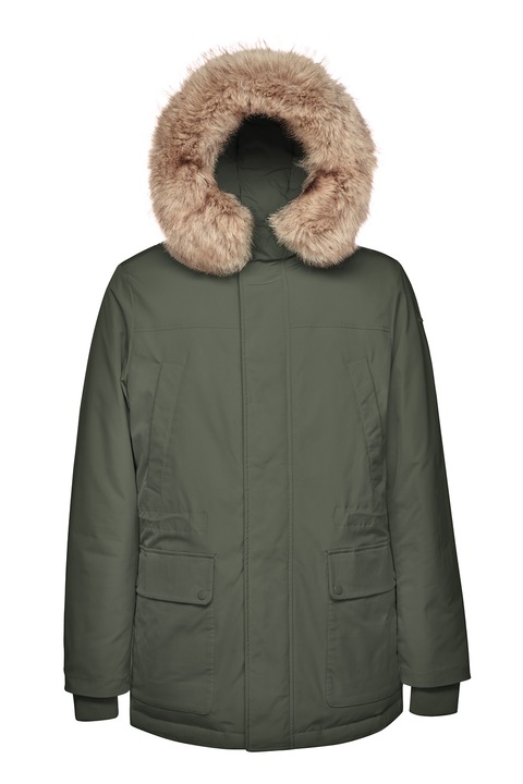 Geox, Geaca cu buzunare cu clapa, Kaki/Maro deschis, XL