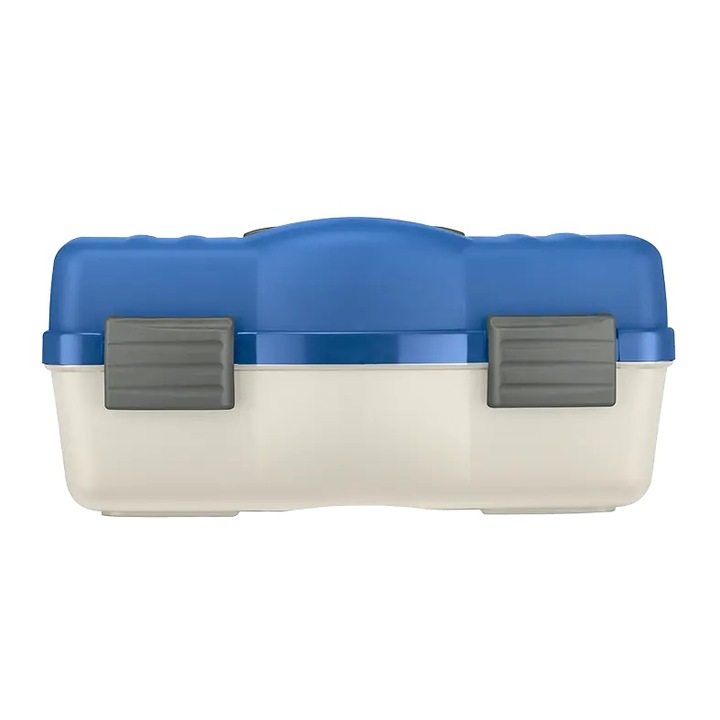 Horgászbőrönd Plastica Panaro 136, 4 szintes, szállítódoboz, kék, mérete 460x282x221 mm