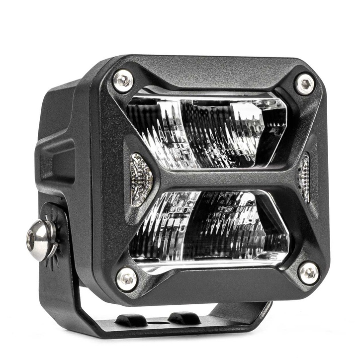 Proiector LED "PRO SERIES" cu doua functii pentru Off-Road, ATV, SSV, putere 18W, 1800lm, culoare 6000K, tensiune 10-30V, dimensiuni 82 x 78 x 76 mm