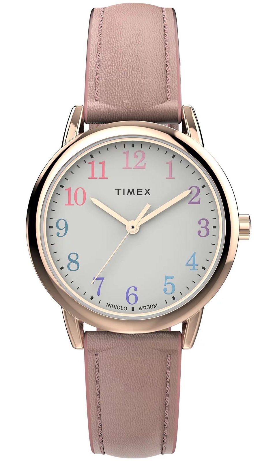 Ceas de dama Timex Easy Reader TW2W32300, Indiglo, curea roz